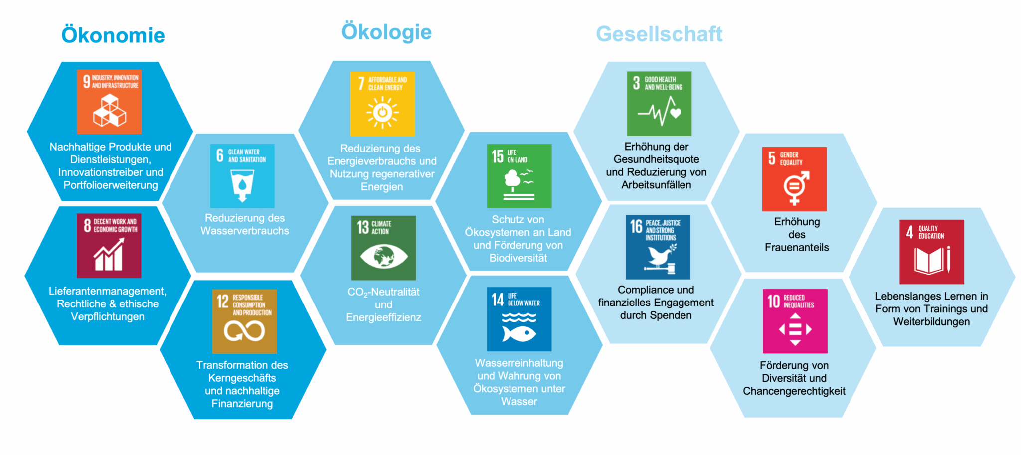 Abbildung 5: Zeppelins Beitrag zu den UN Sustainable Development Goals (SDGs)